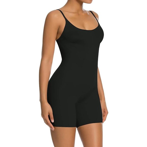 SHAPERX Bodysuit Tummy Control Shapewear Mid-Thigh Seamless Full Body Shaper - Picture 2 of 9